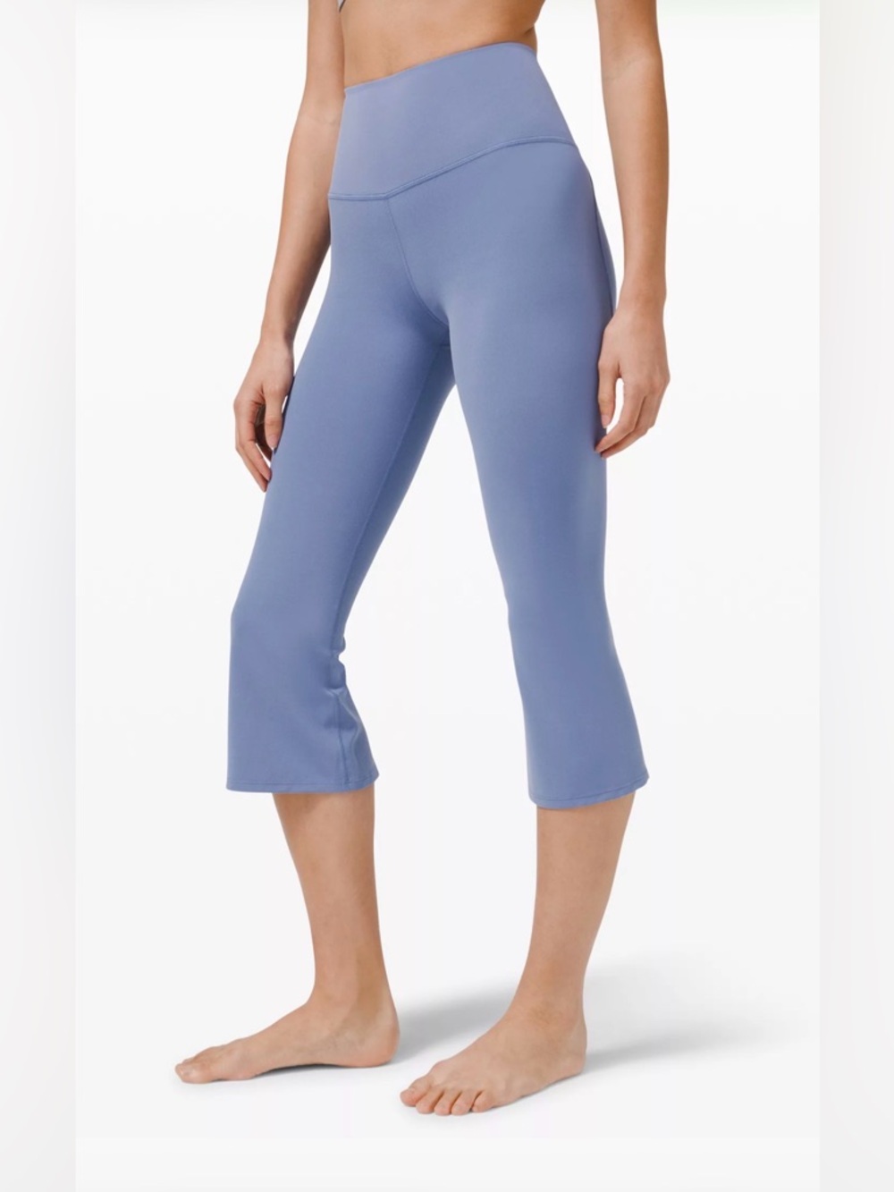 Lululemon Add Flare High Rise Split Back Crop in Water Drop
